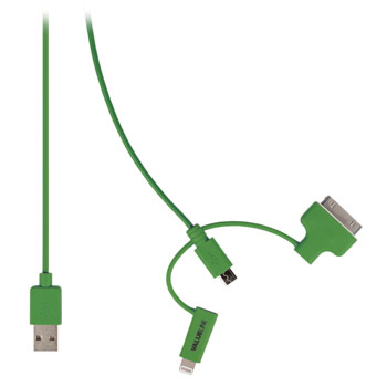 Cable 20 Micro Usb B Usb Aadap Lightn 30 Pin 1m Verde